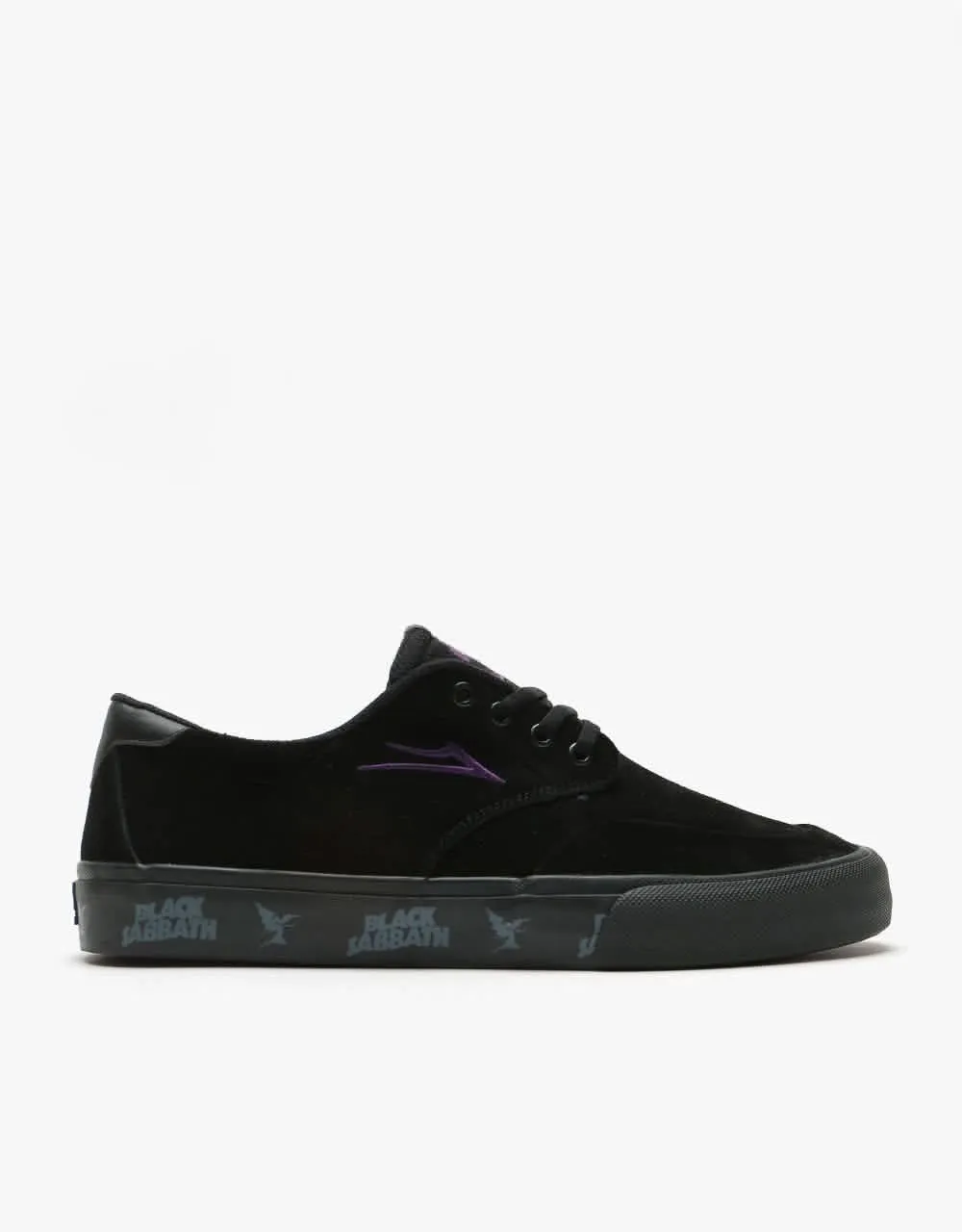 Lakai x Black Sabbath Riley 3 Skate Shoes - Black Suede