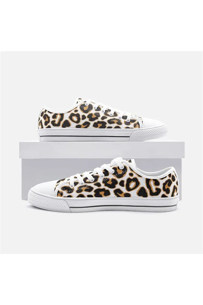 Leopard Print Unisex Low Top Canvas Shoes