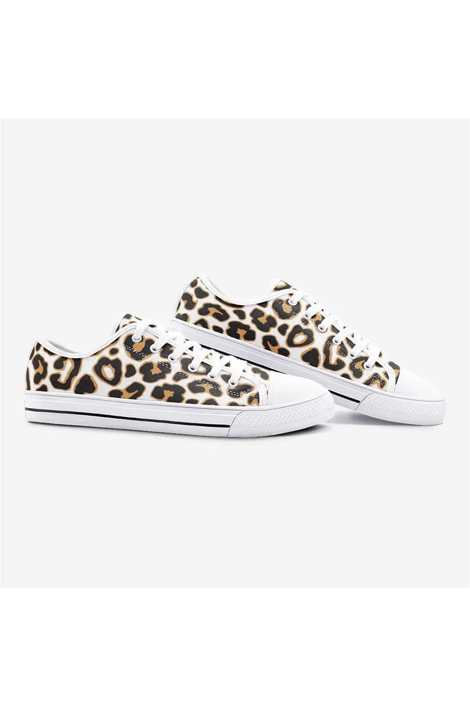 Leopard Print Unisex Low Top Canvas Shoes