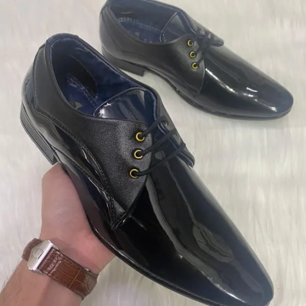 Lucas Pointed Black & Blue Shade Men's Formal Shoes