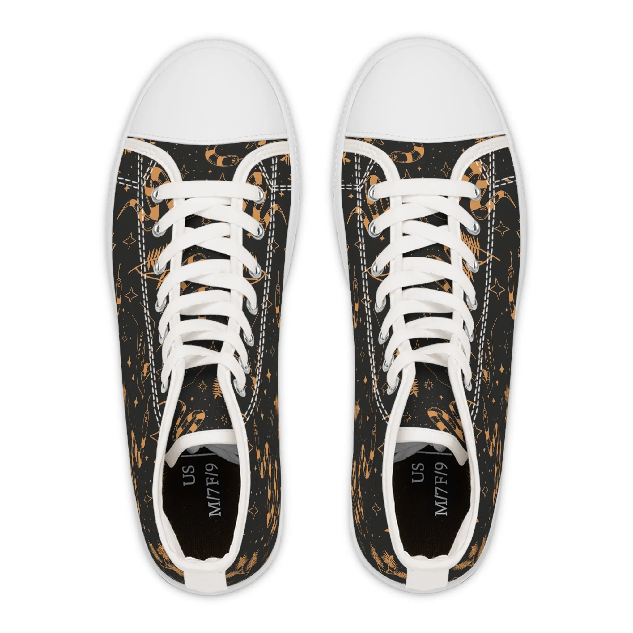 Magical Snake and Hand Women's High Top Sneakers