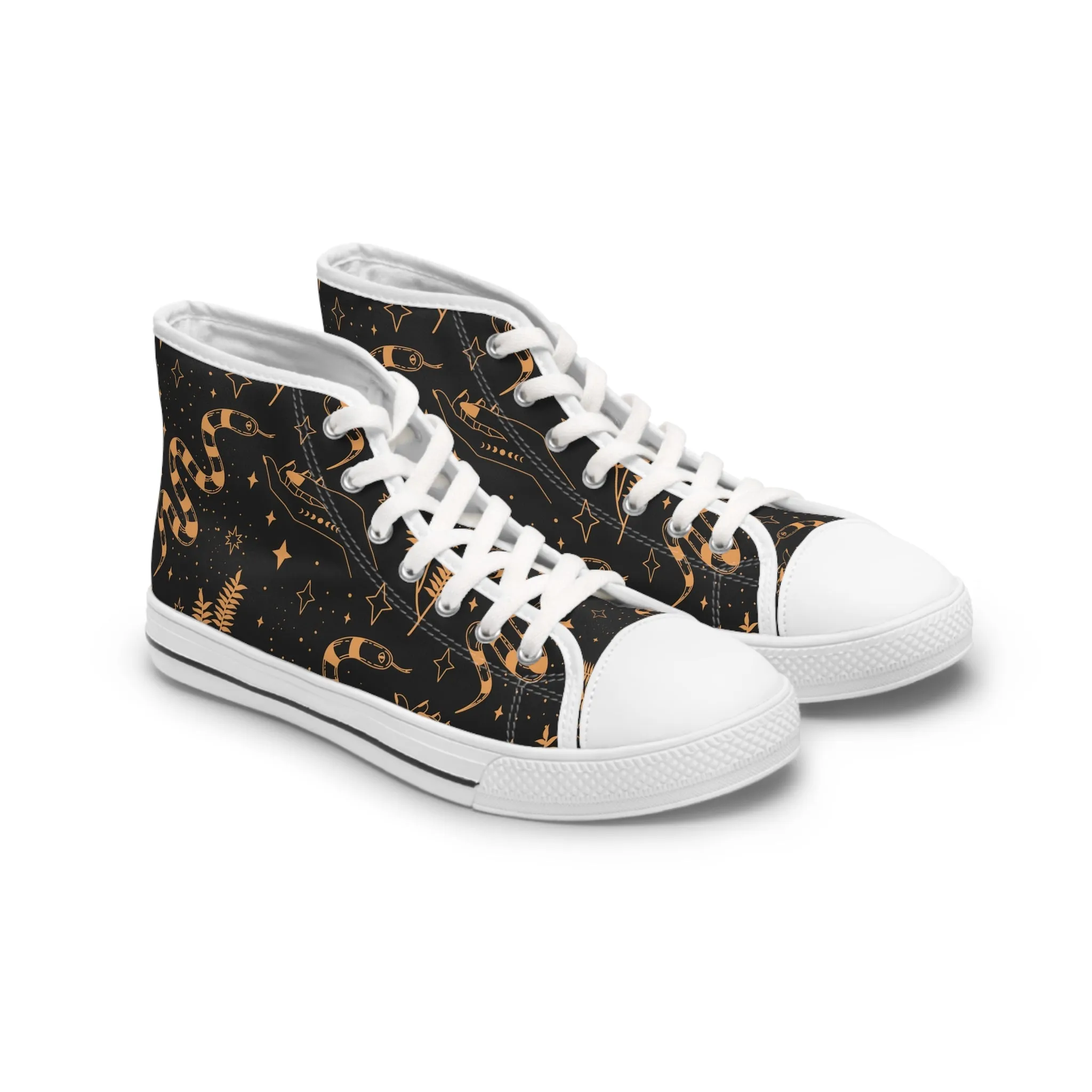 Magical Snake and Hand Women's High Top Sneakers