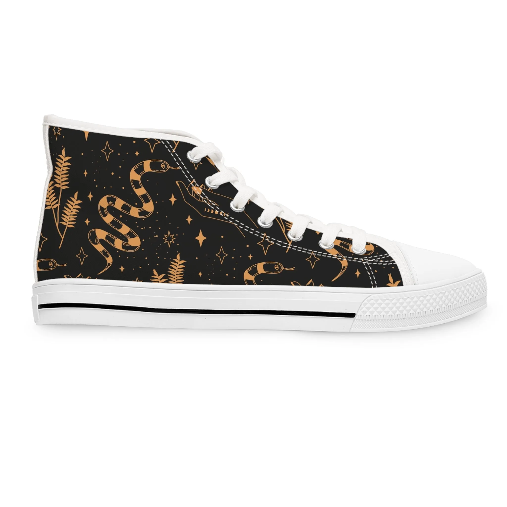 Magical Snake and Hand Women's High Top Sneakers