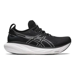 Men's Asics Gel-Nimbus 25, Black/Pure Silver, 10.5 2E Wide