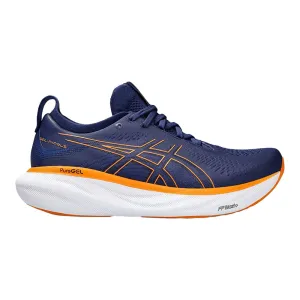 Men's Asics Gel-Nimbus 25, Deep Ocean/Bright Orange, 13 2E Wide