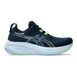 Men's Asics GEL-Nimbus 26, French Blue/Electric Lime, 12.5 4E Extra Wide