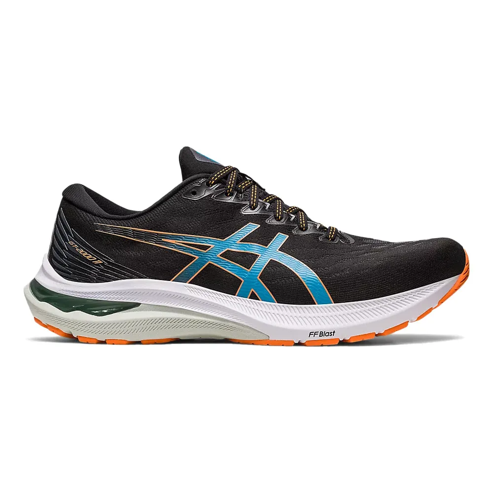 Men's Asics GT-2000 11, Black/Sun Peach, 13 2E Wide