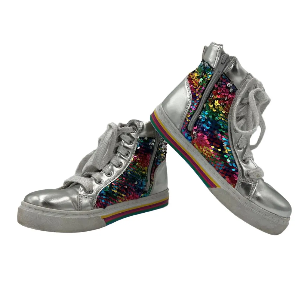 Metallic High Tops w/Rainbow Sides