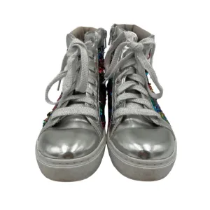 Metallic High Tops w/Rainbow Sides