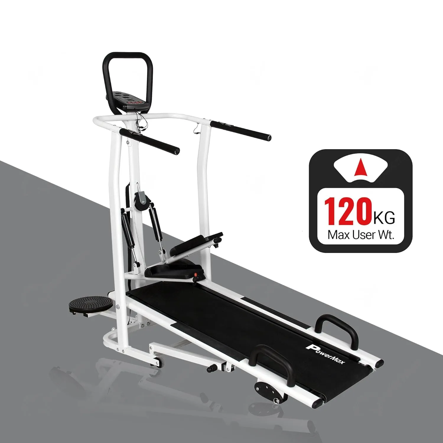 MFT-210 Non-Electric 2 in 1 Manual Treadmill for Home Use with Twister | 3-Level Incline | Vertical Foldable | 110kg Max User Weight | DIY (DO IT Yourself)