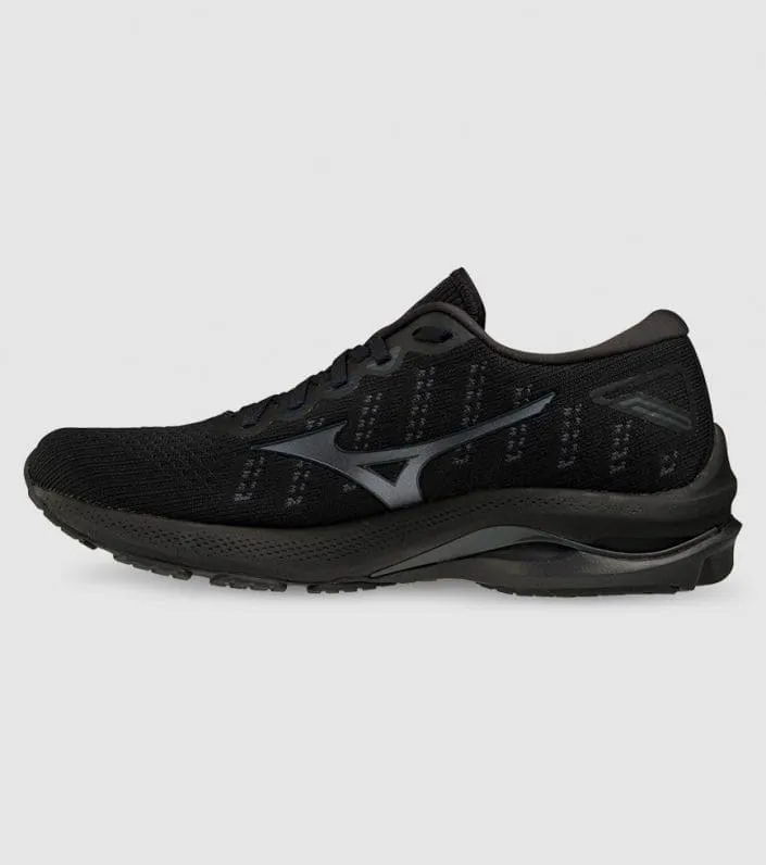 Mizuno Wave Rider 25 Waveknit - Mens - Black/Ebony