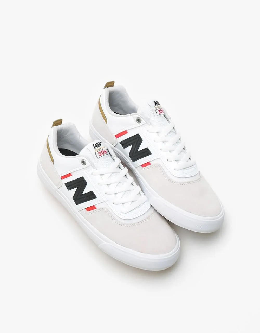 New Balance Numeric Jamie Foy 306 Skate Shoes - White/Red