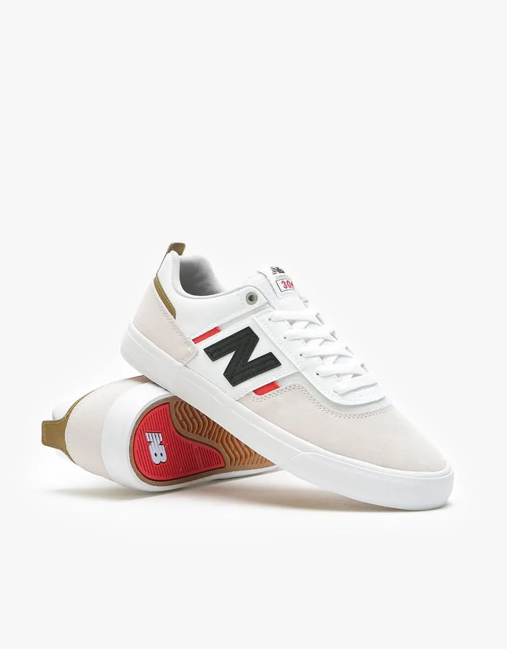 New Balance Numeric Jamie Foy 306 Skate Shoes - White/Red