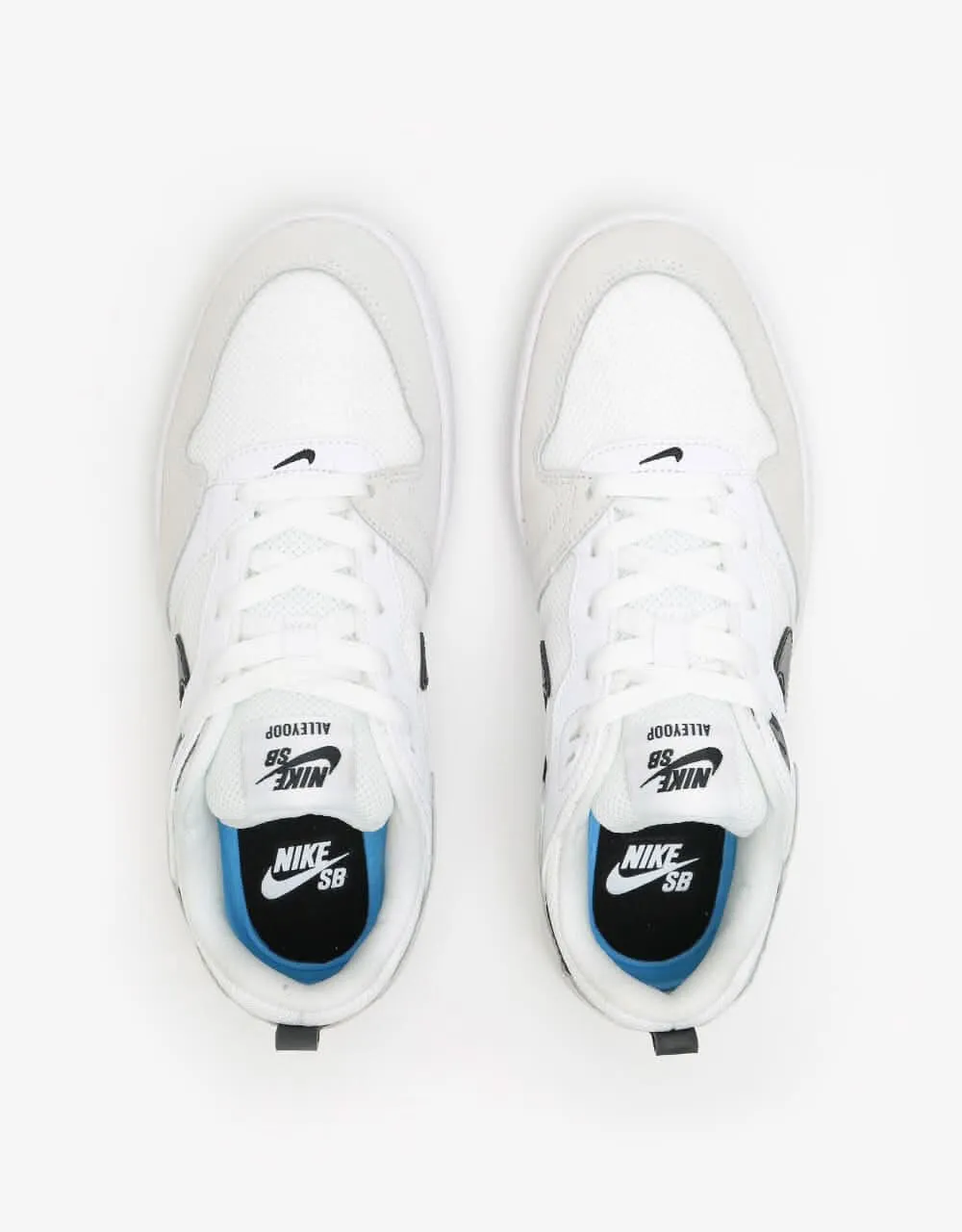 Nike SB Alleyoop Kids Skate Shoes - White/Black/White