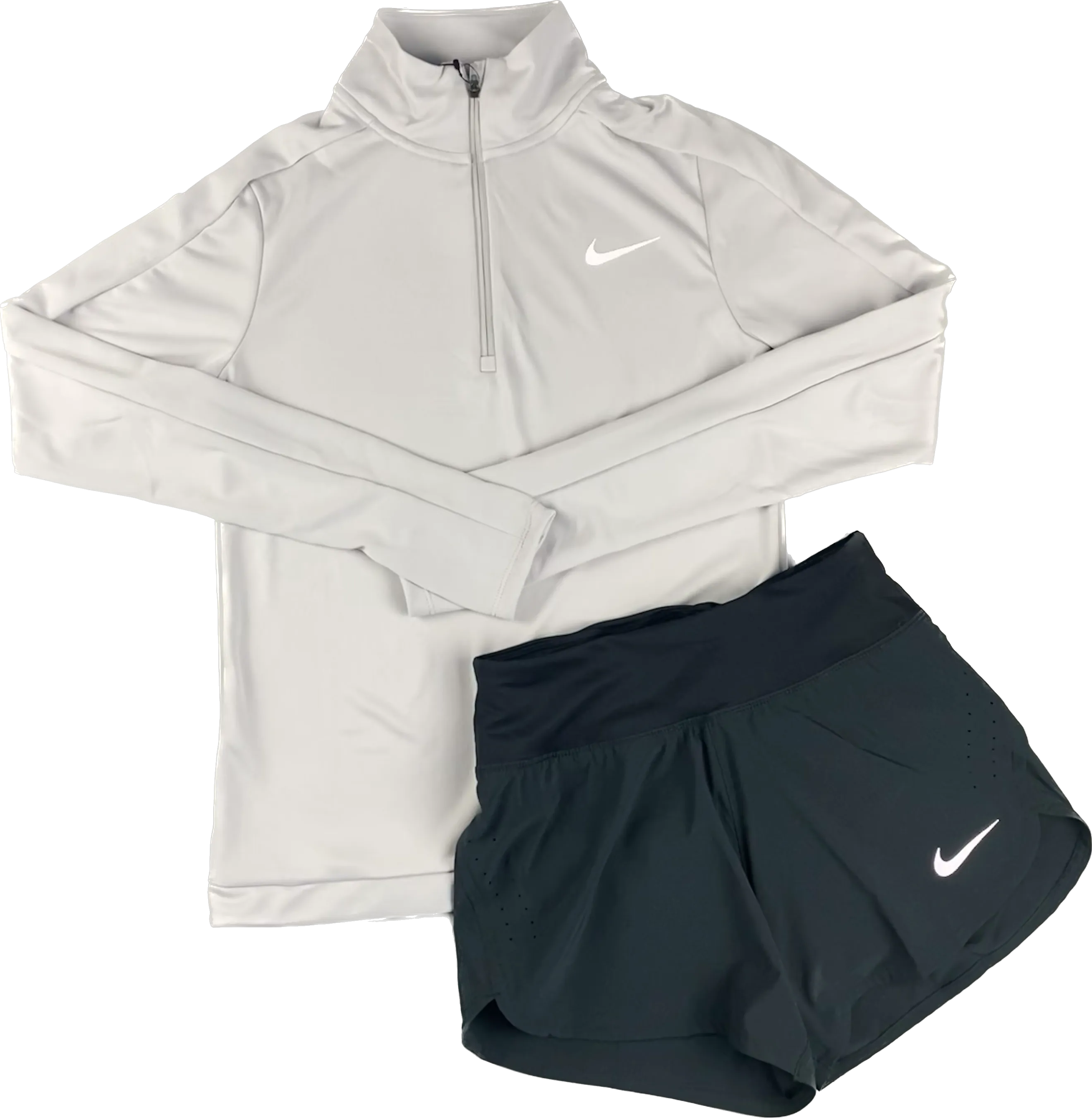 Nike Women's Pacer Zip / Shorts Set - Grey / Black