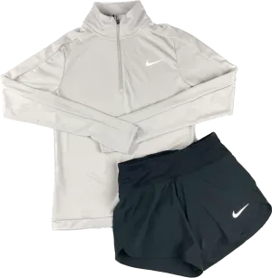 Nike Women's Pacer Zip / Shorts Set - Grey / Black