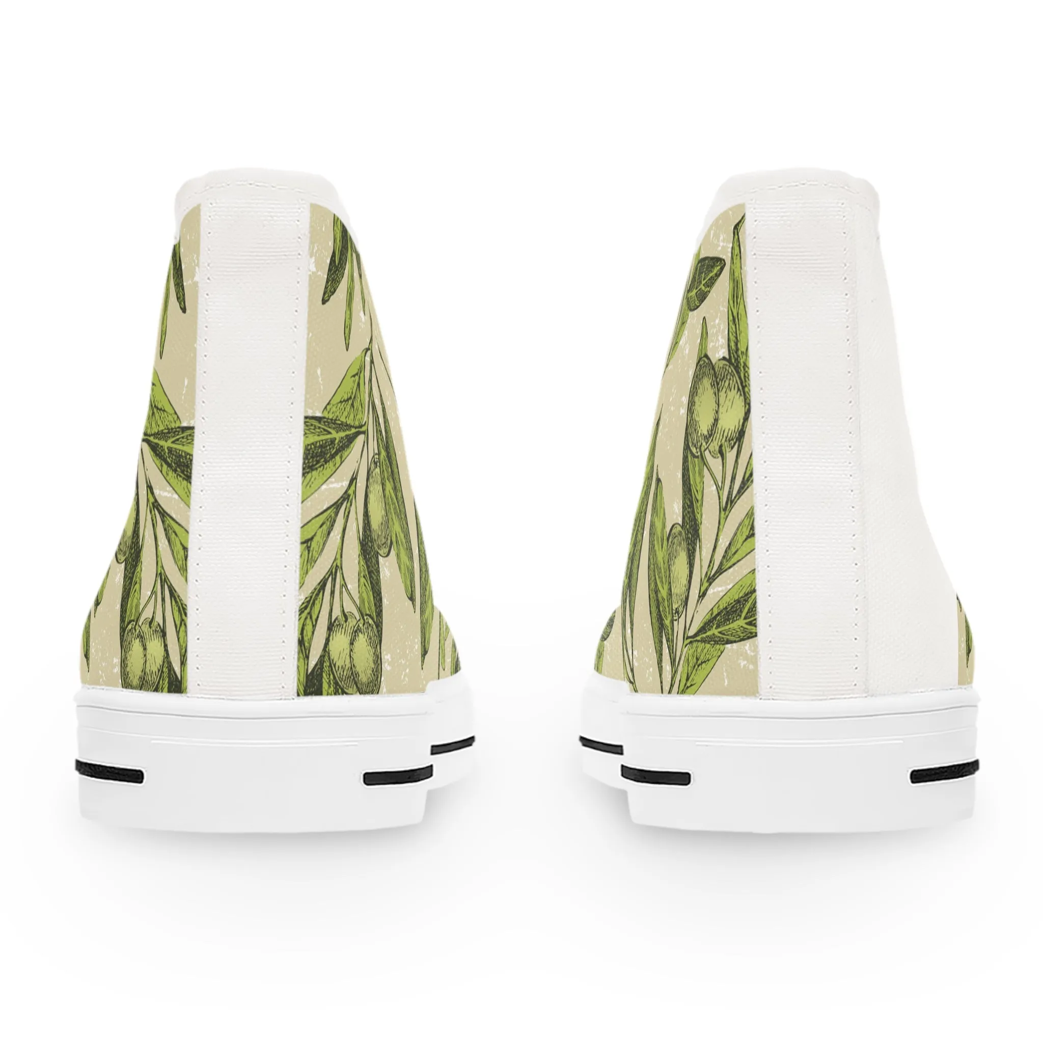 Olive Branches Women's High Top Sneakers