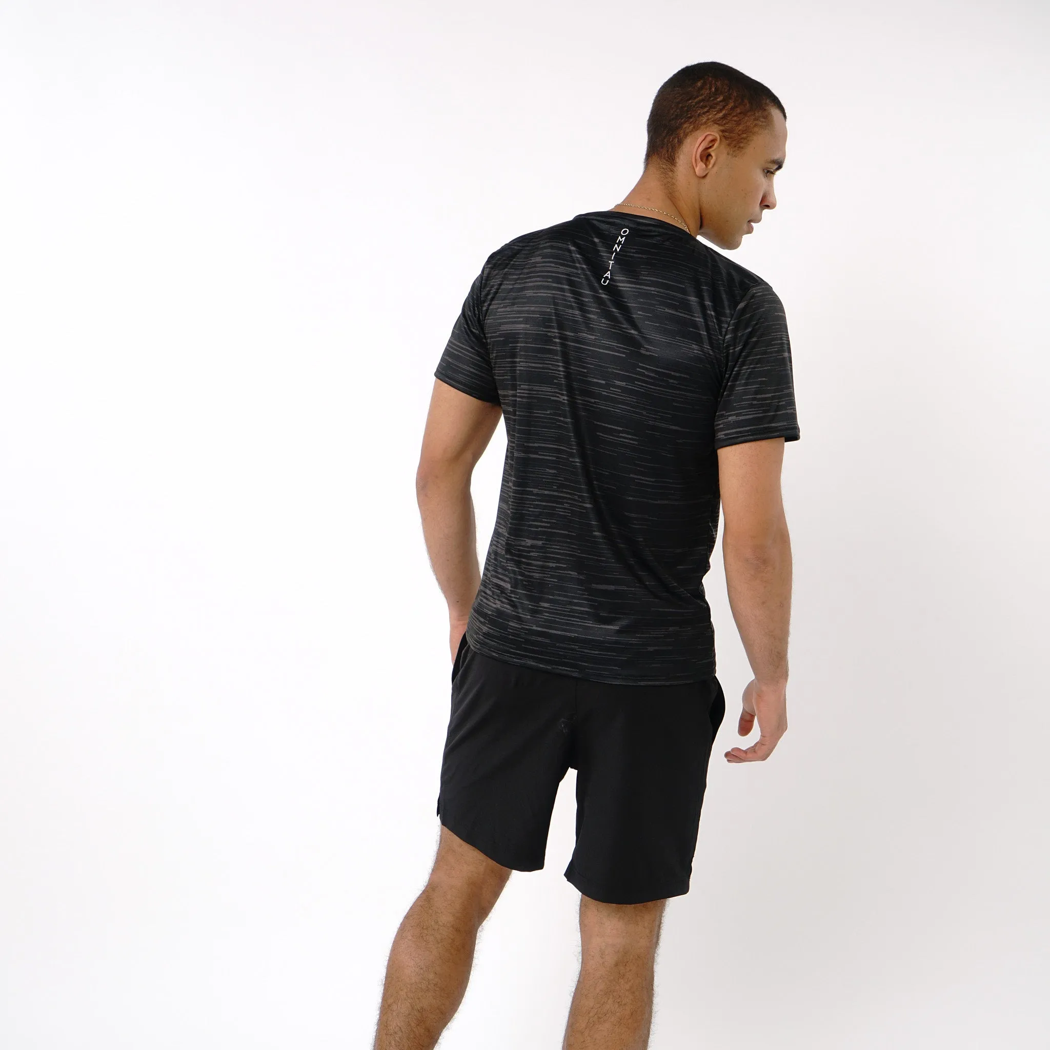 Omnitau Men's PriTech Phi Breathable Running T-Shirt - Black