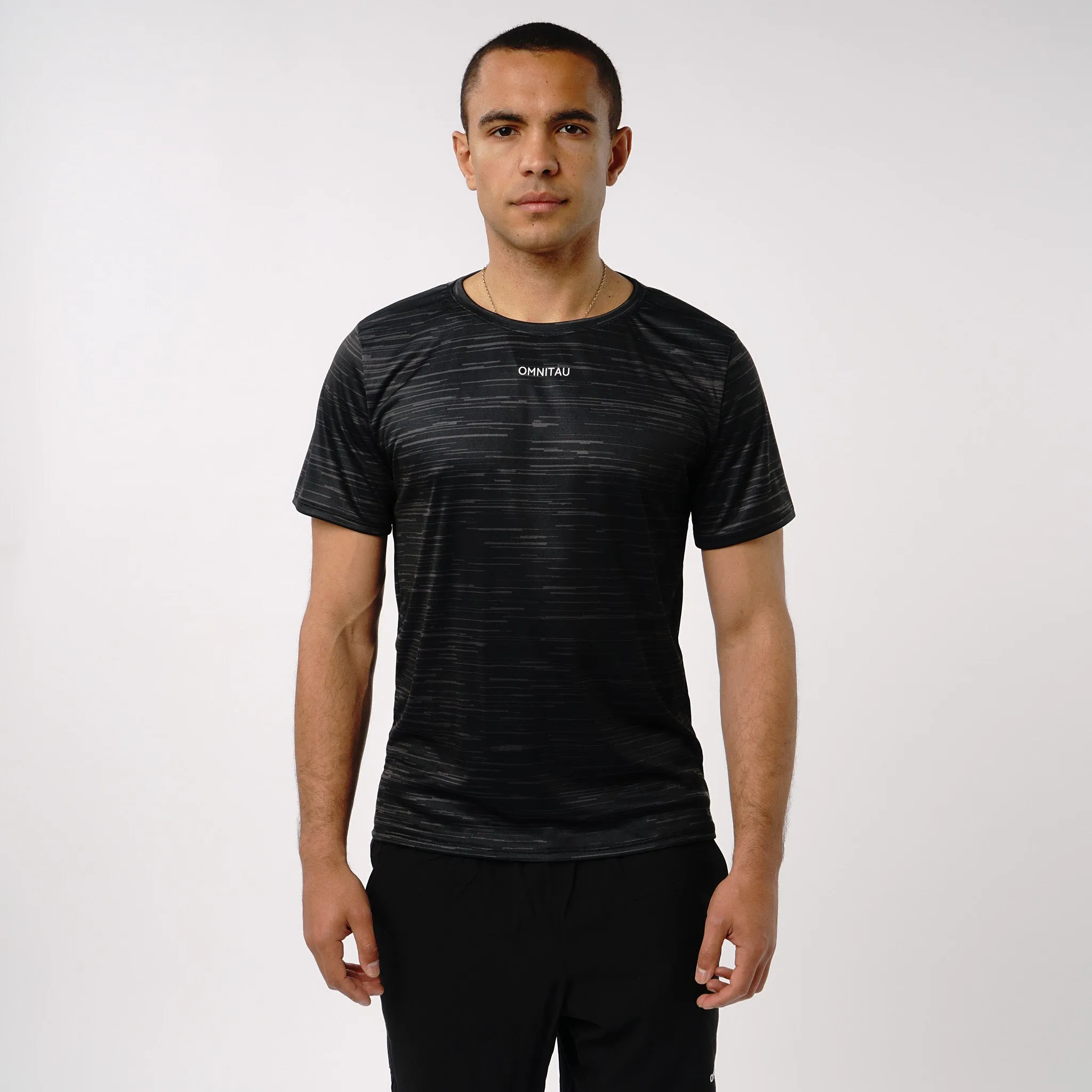 Omnitau Men's PriTech Phi Breathable Running T-Shirt - Black