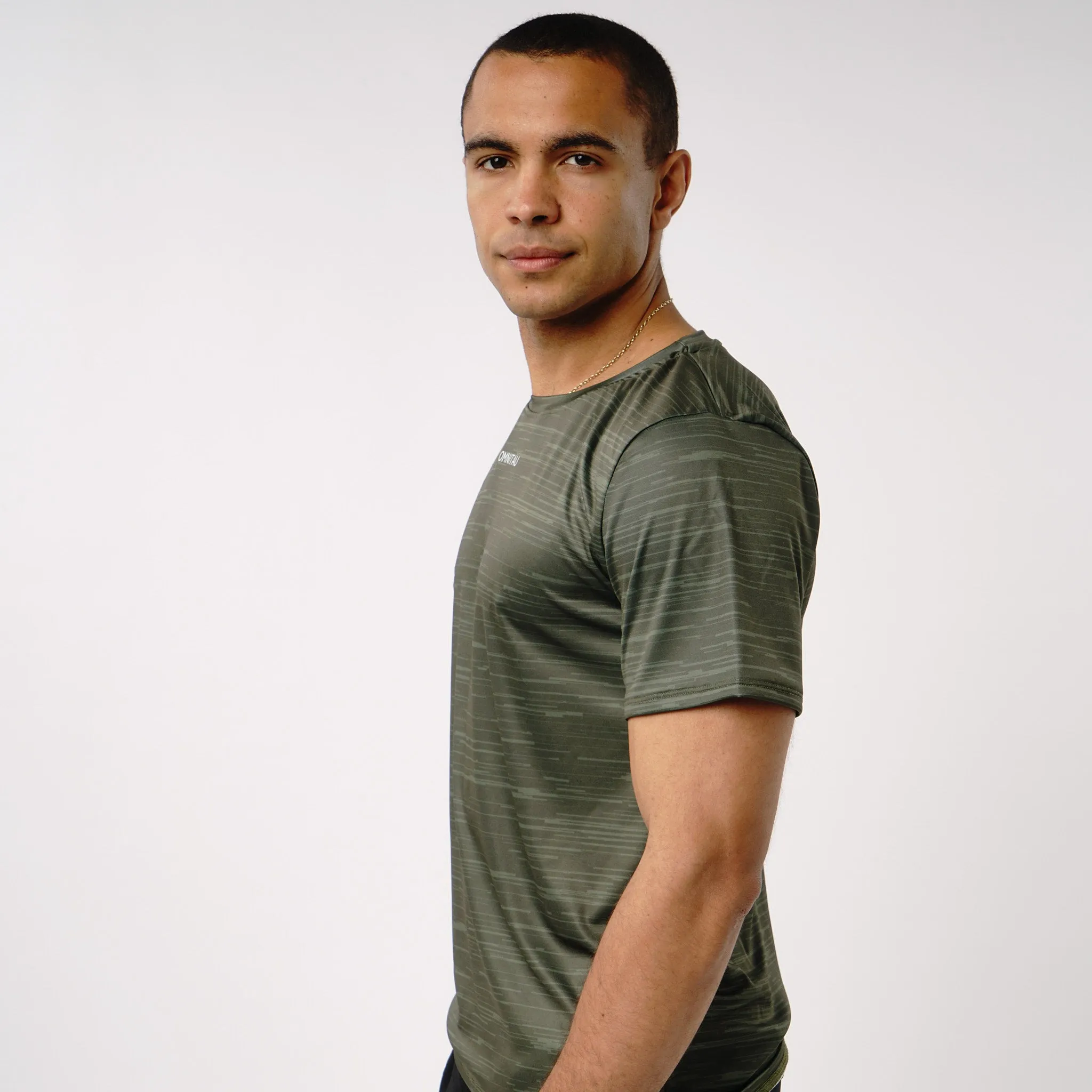 Omnitau Men's PriTech Phi Breathable Running T-Shirt - Khaki Green