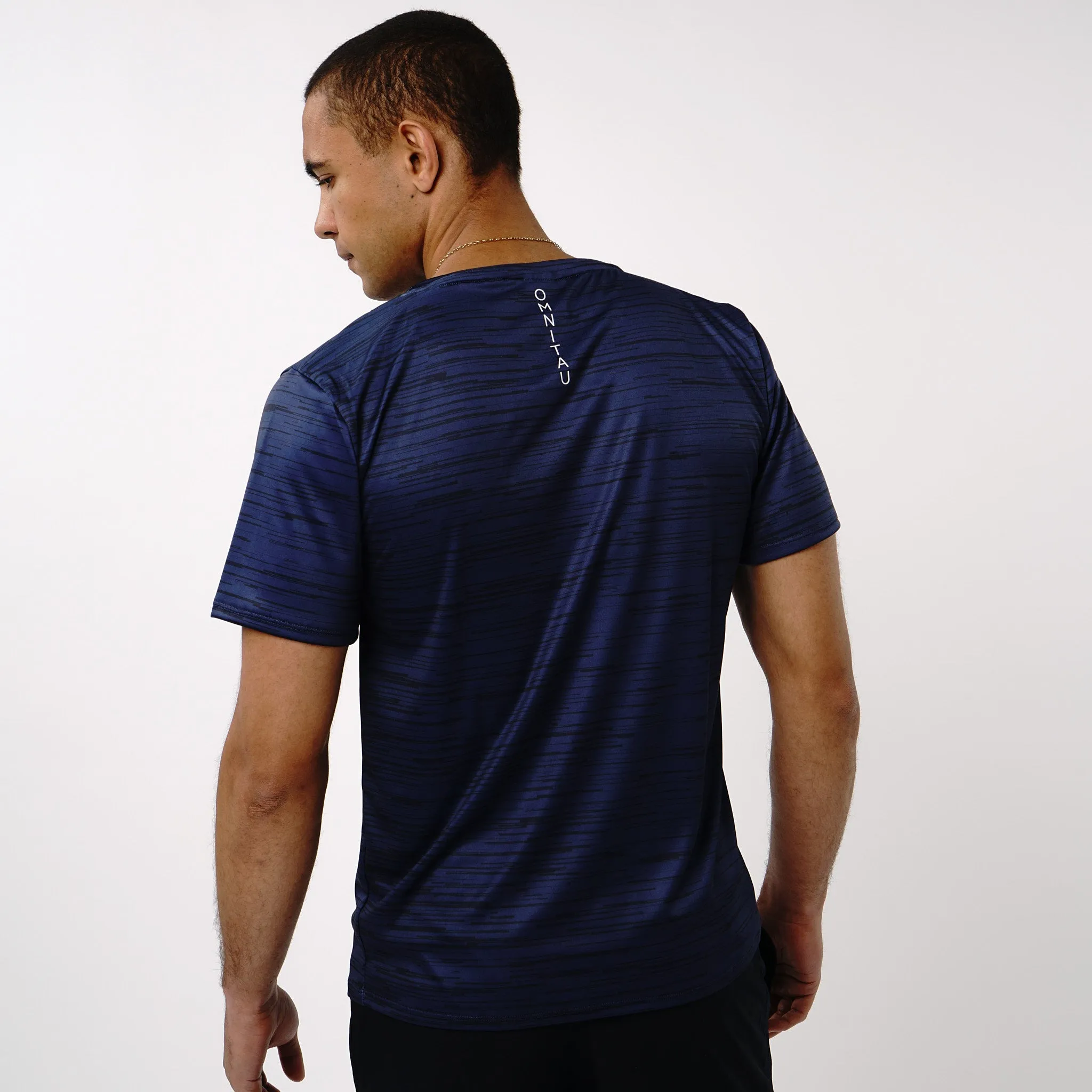 Omnitau Men's PriTech Phi Breathable Running T-Shirt - Navy