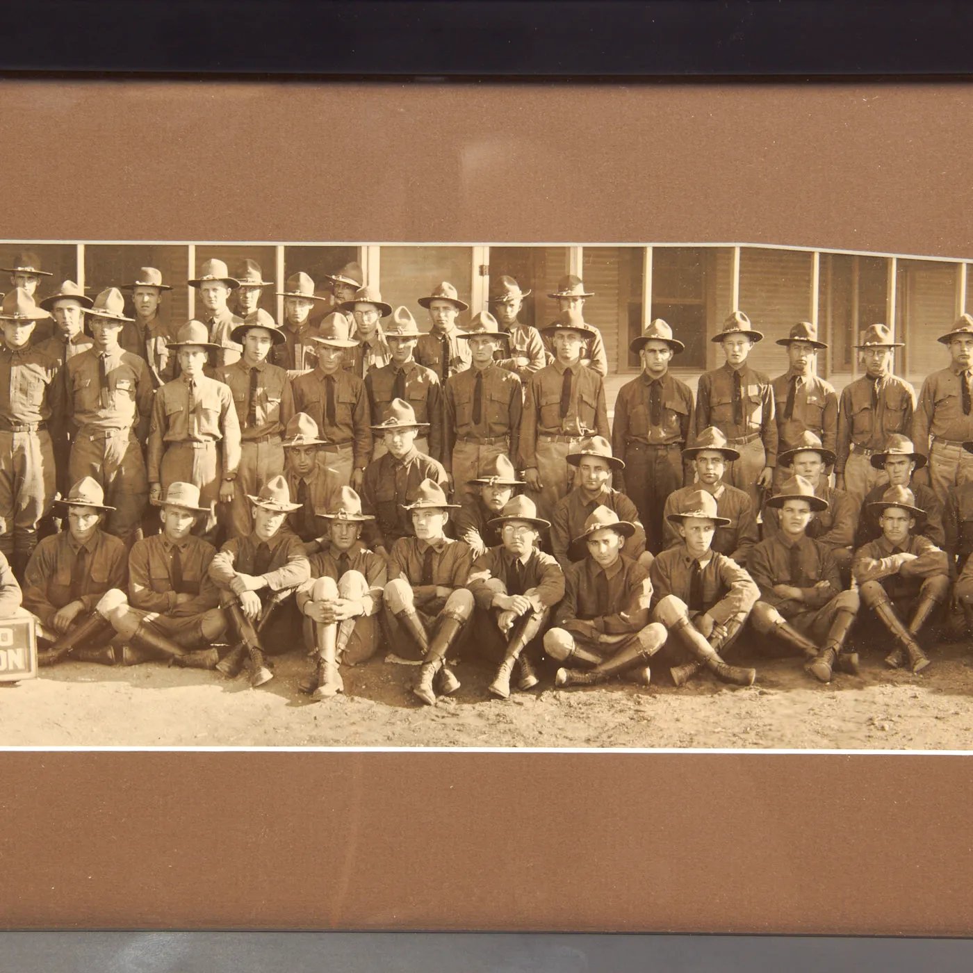 Original U.S. WWI 50th Aero Squadron Framed Yardlong Portrait Featuring Medal of Honor Recipient Lt. Erwin R. Bleckley, Finder of “The Lost Battalion”