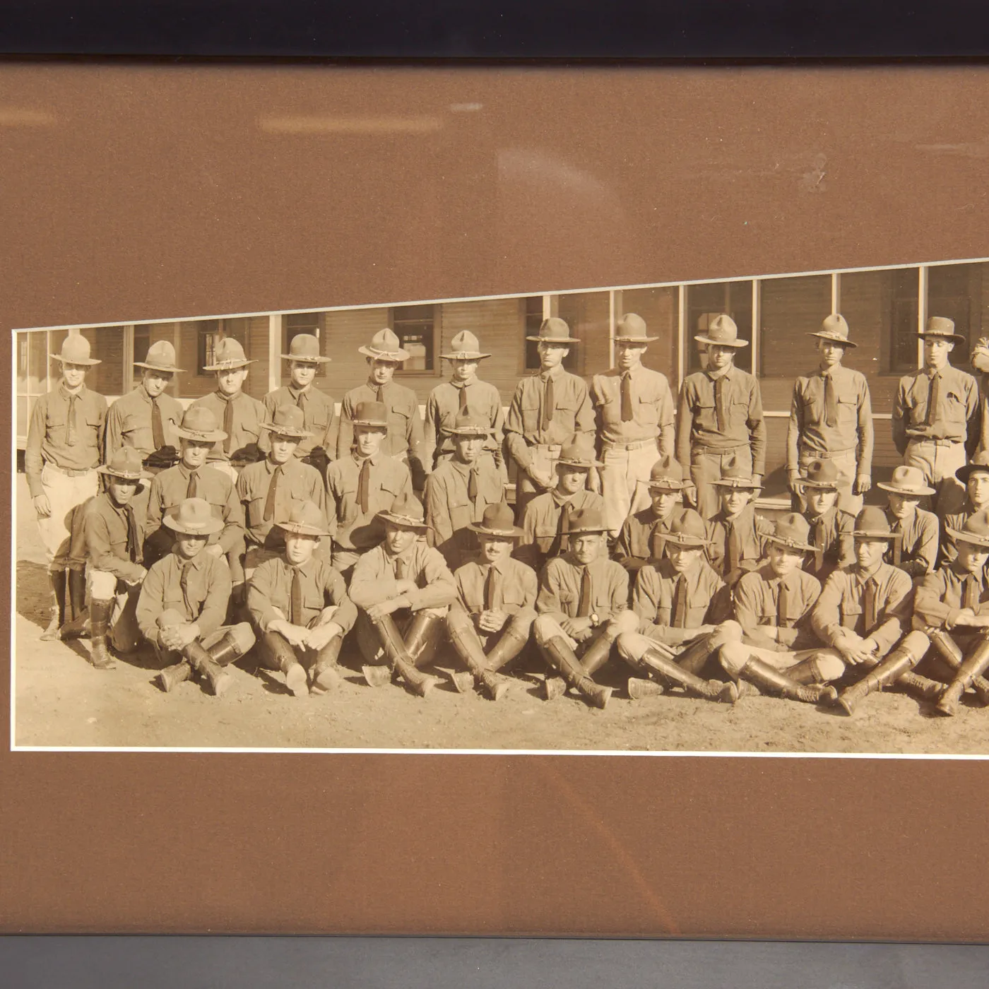 Original U.S. WWI 50th Aero Squadron Framed Yardlong Portrait Featuring Medal of Honor Recipient Lt. Erwin R. Bleckley, Finder of “The Lost Battalion”