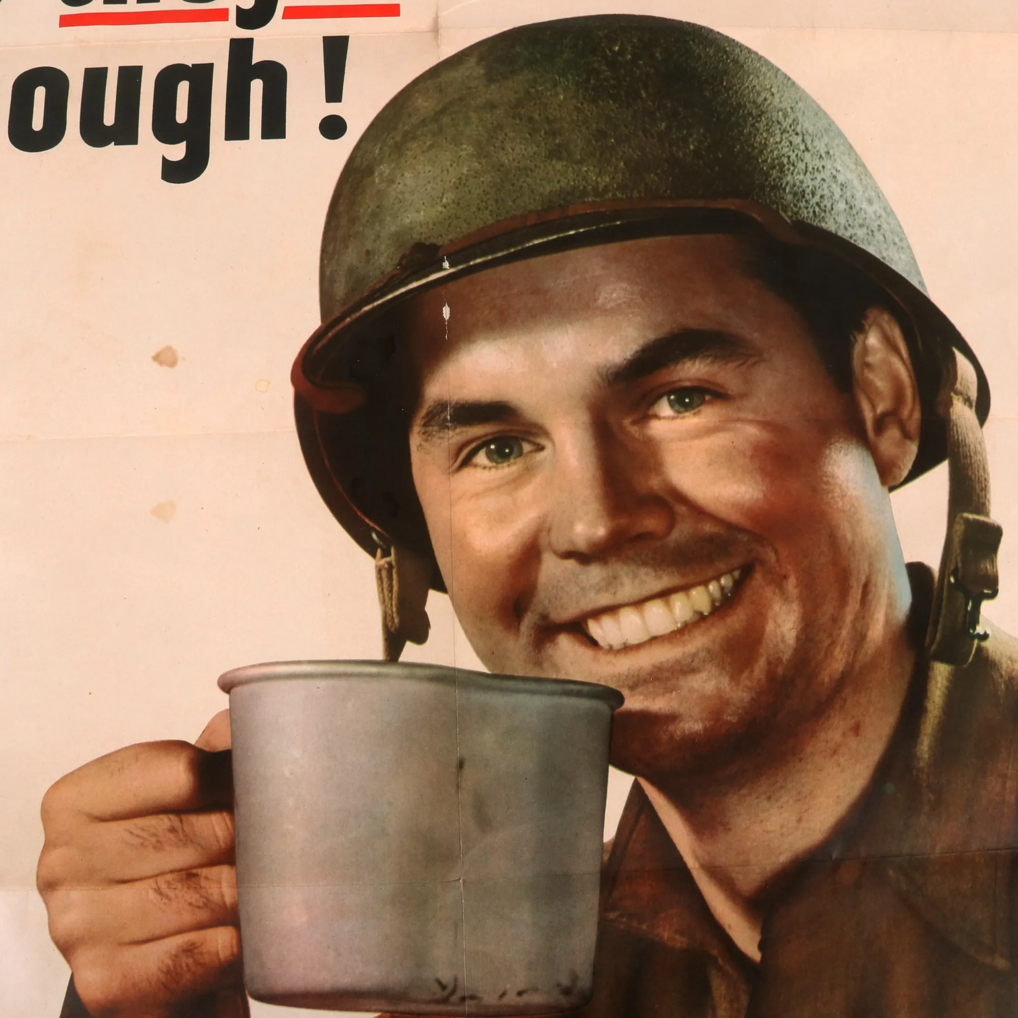 Original U.S. WWII 1943 Do With Less So They'll Have Enough! Rationing Poster - 22 x 28”