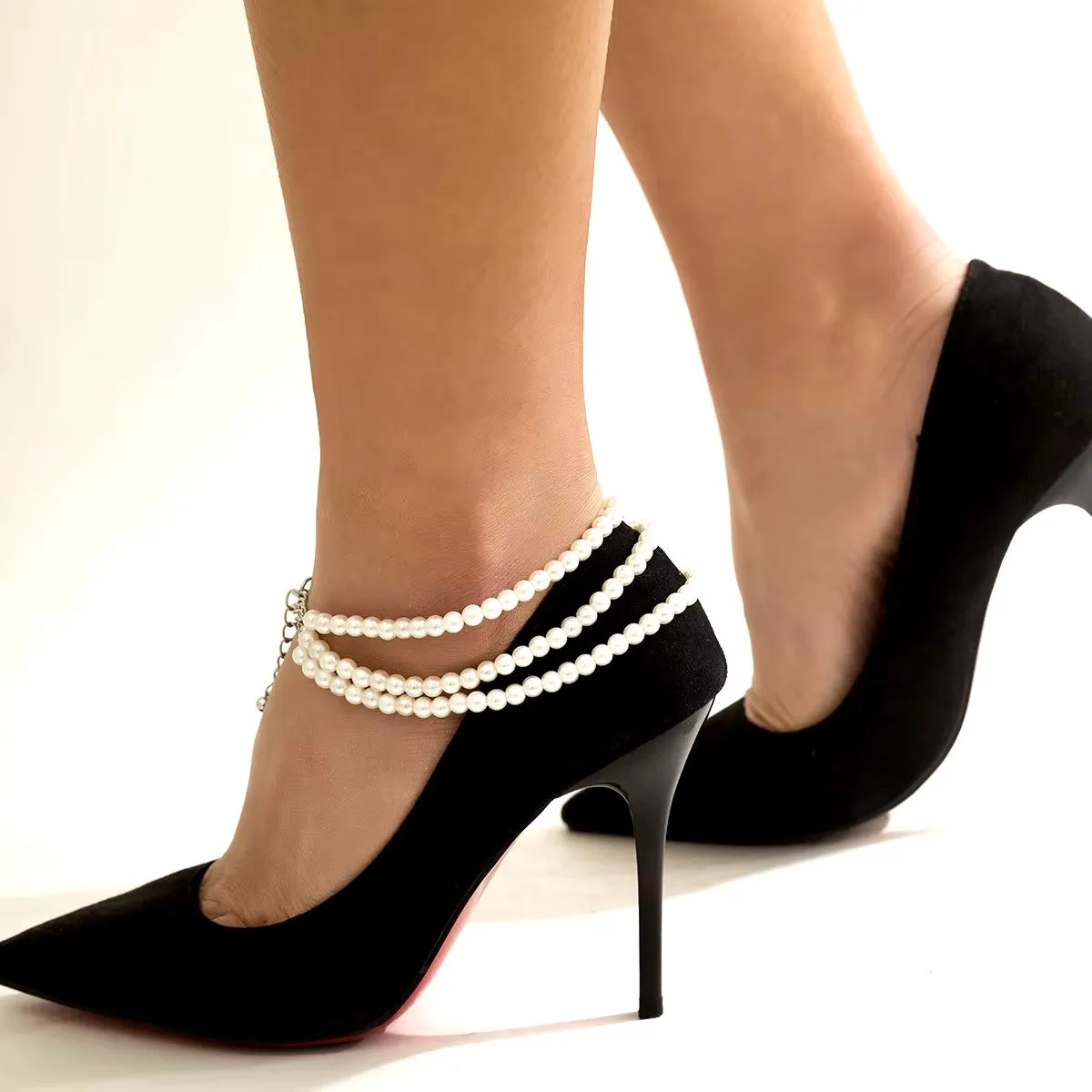 Pearl Wedding Ankle Chains, Anklets, Foot Jewelry