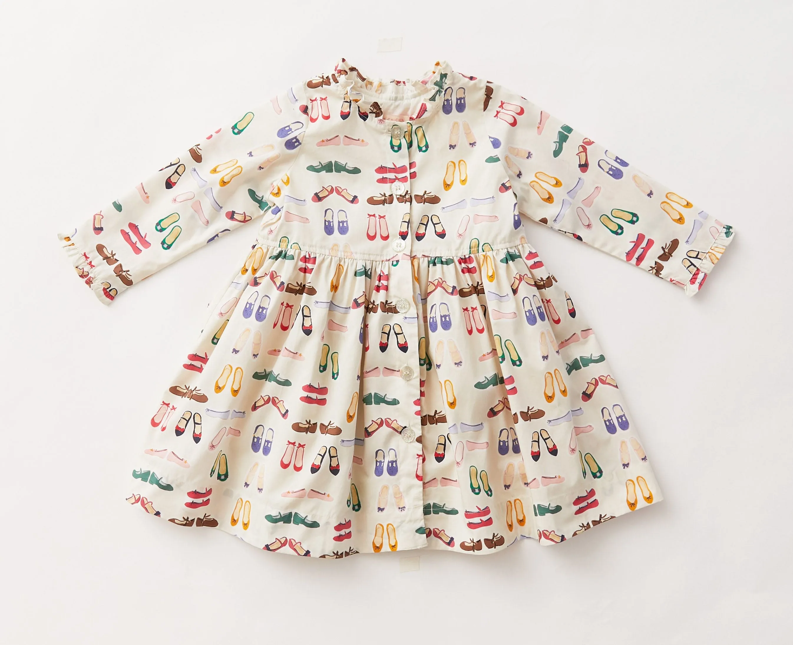 Pink Chicken Antique White Shoes Autumn Dress