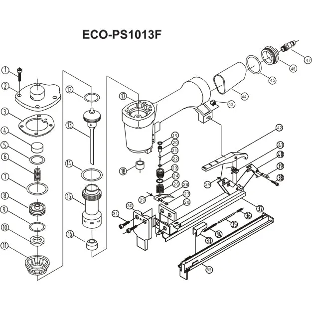 PNEUMATIC STAPLER KAYMO ECO-1013F