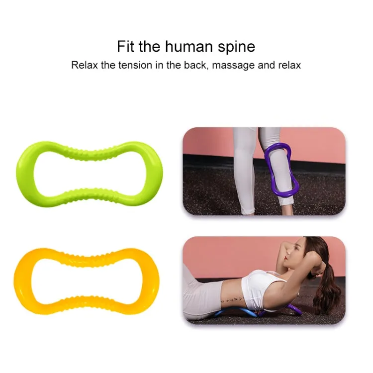 PP Double Massage Point Yoga Circle Fascia Stretching Ring Pilates Resistance Ring(Green)