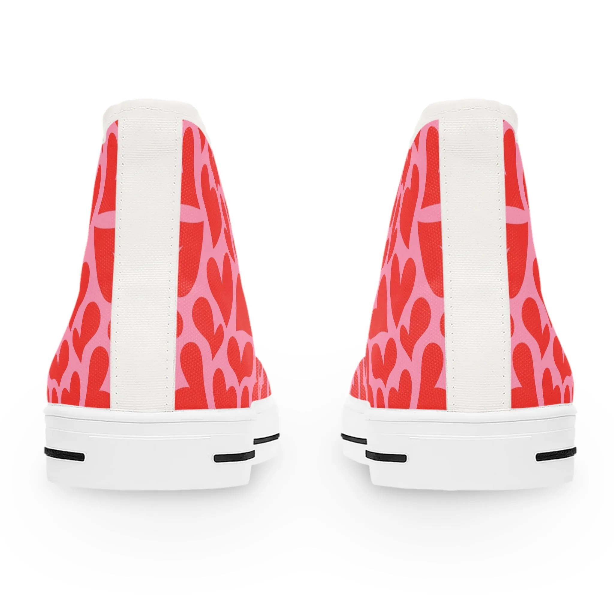 Red Hearts Valentine Women's High Top Sneakers