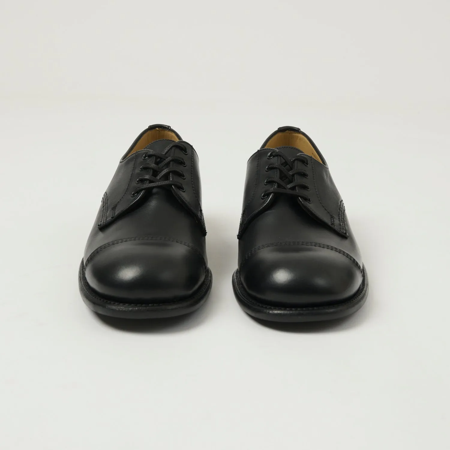 Sanders Derby Shoe - Black Waxy