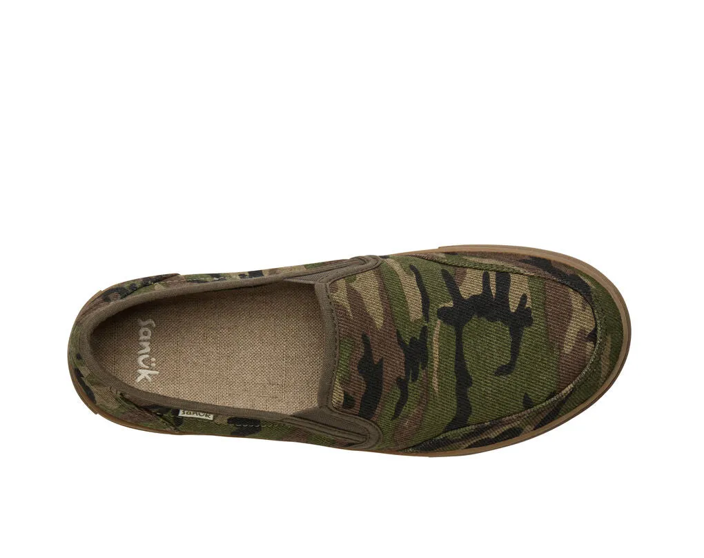 Sanuk Tideline Hemp Camo Shoe-Woodland Camo