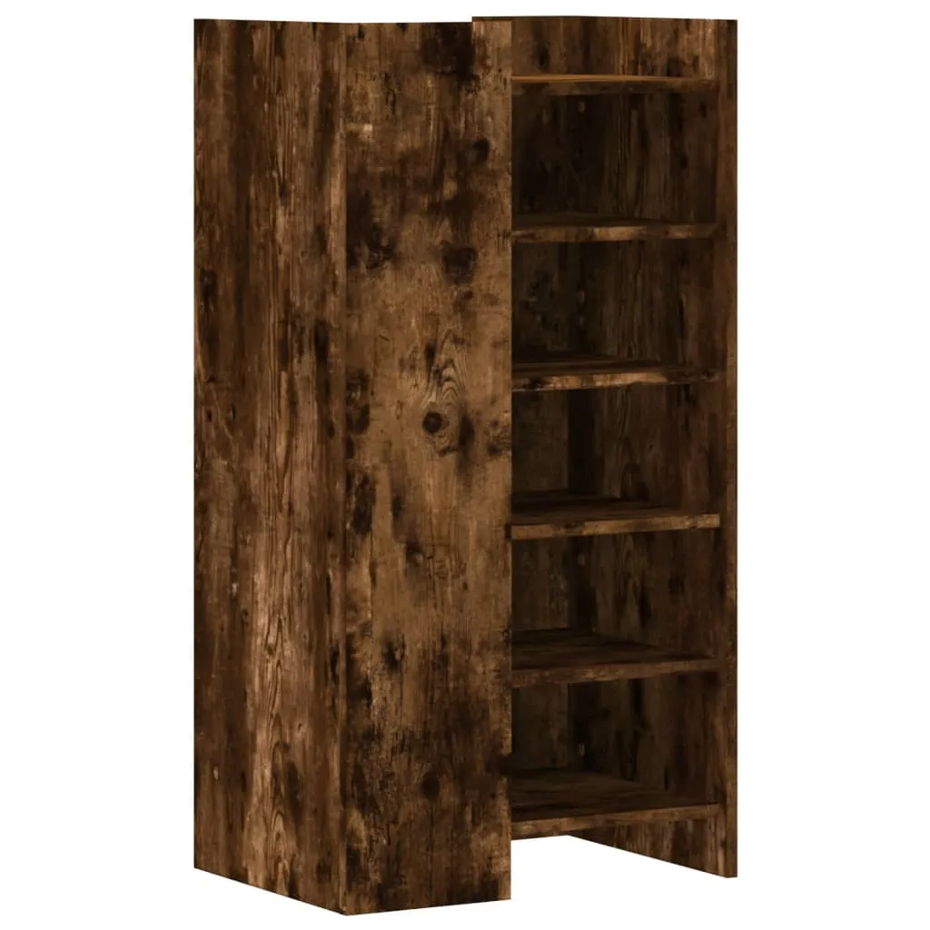 Shoe Cabinet Smoked Oak 52x37.5x100 cm Engineered Wood