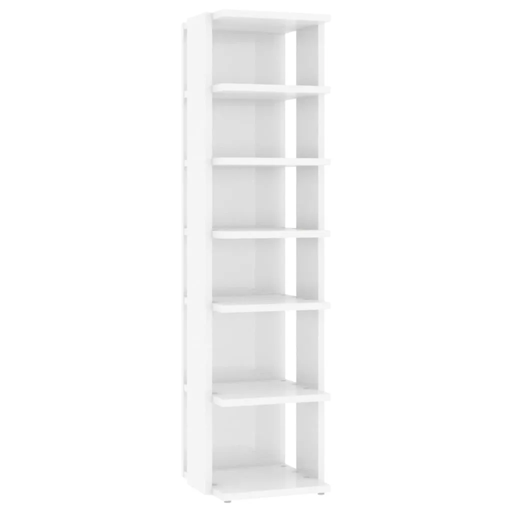 Shoe Cabinets 2 pcs High Gloss White 25x27x102 cm