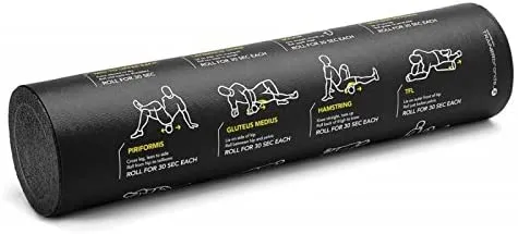 SKLZ 20-Inch Memory Foam Trainer Roller with Self-Guided Rolling Illustrations