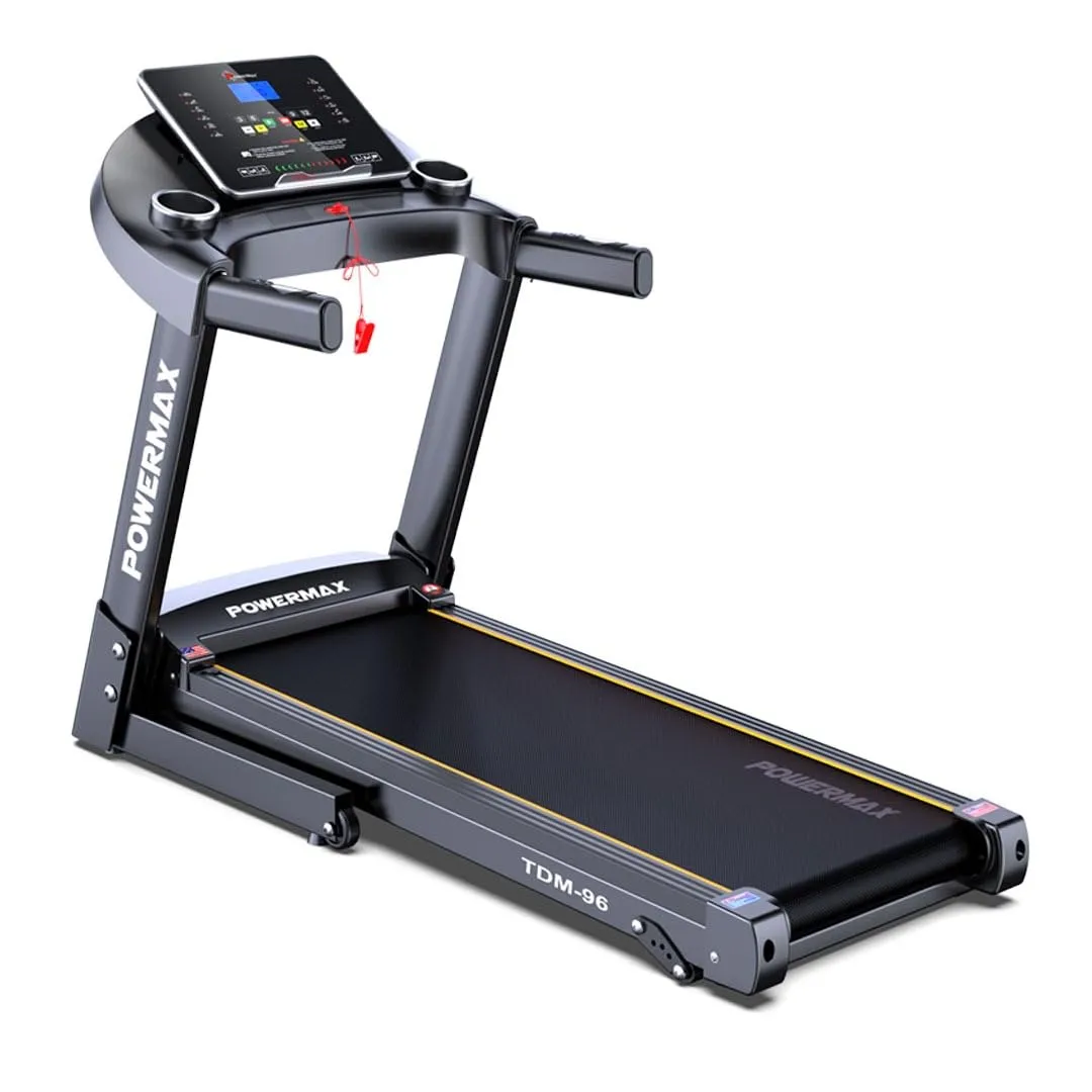 TDM-96 (2.5HP) Motorised Foldable Treadmill for Home Use?Manual Incline Machine | Speed: 12kmph | Max User Weight: 100kg | Preset Workout Programs | MP3?Free (DIY) Installation Assistance