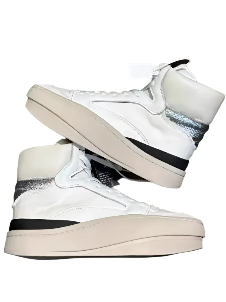 TEEK - Mens Spliced Canvas Genuine Leather High Top Sneakers