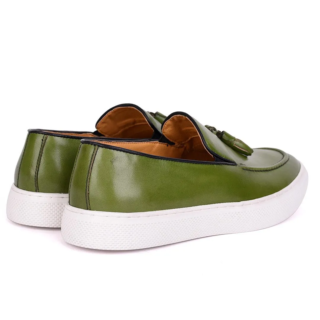 Terry Taylors Classic Tassel Designed Men's Sneaker Shoe- Green