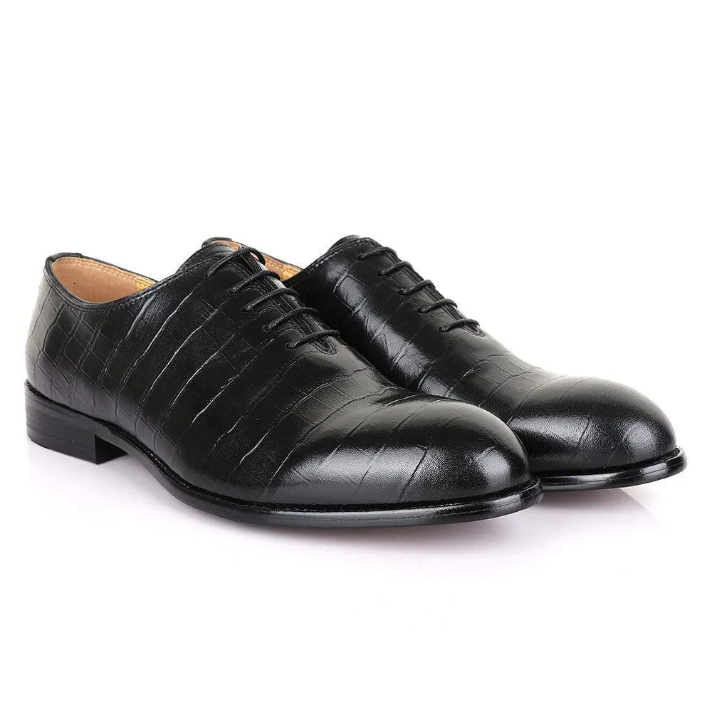 Terry Taylors Oxford Block Black Leather Shoe