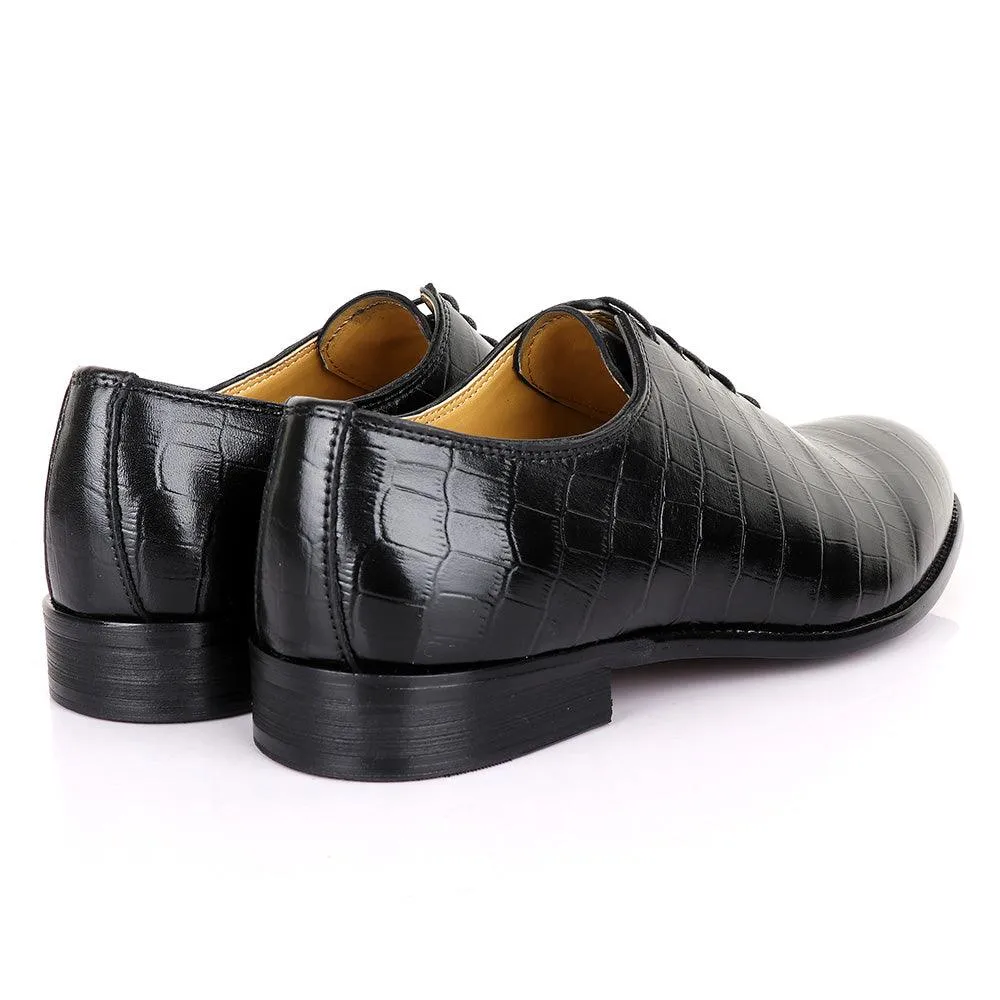 Terry Taylors Oxford Block Black Leather Shoe