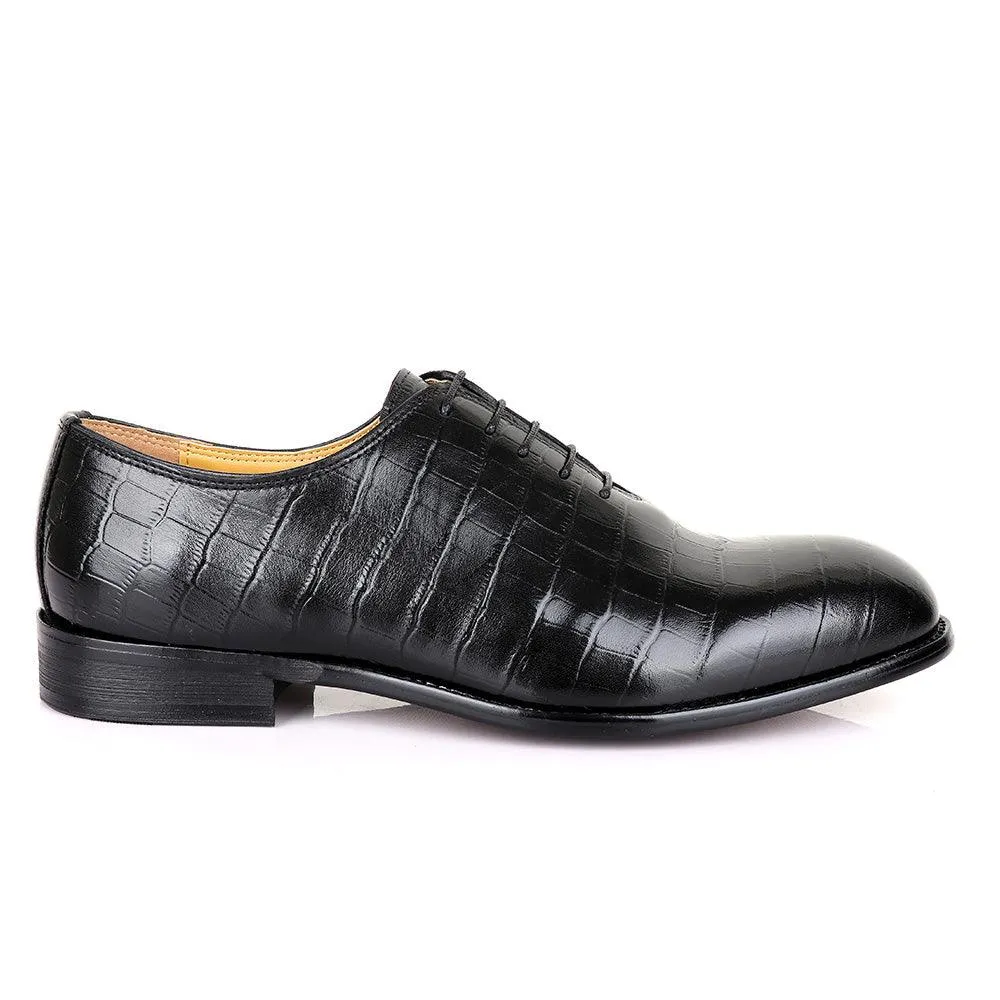 Terry Taylors Oxford Block Black Leather Shoe