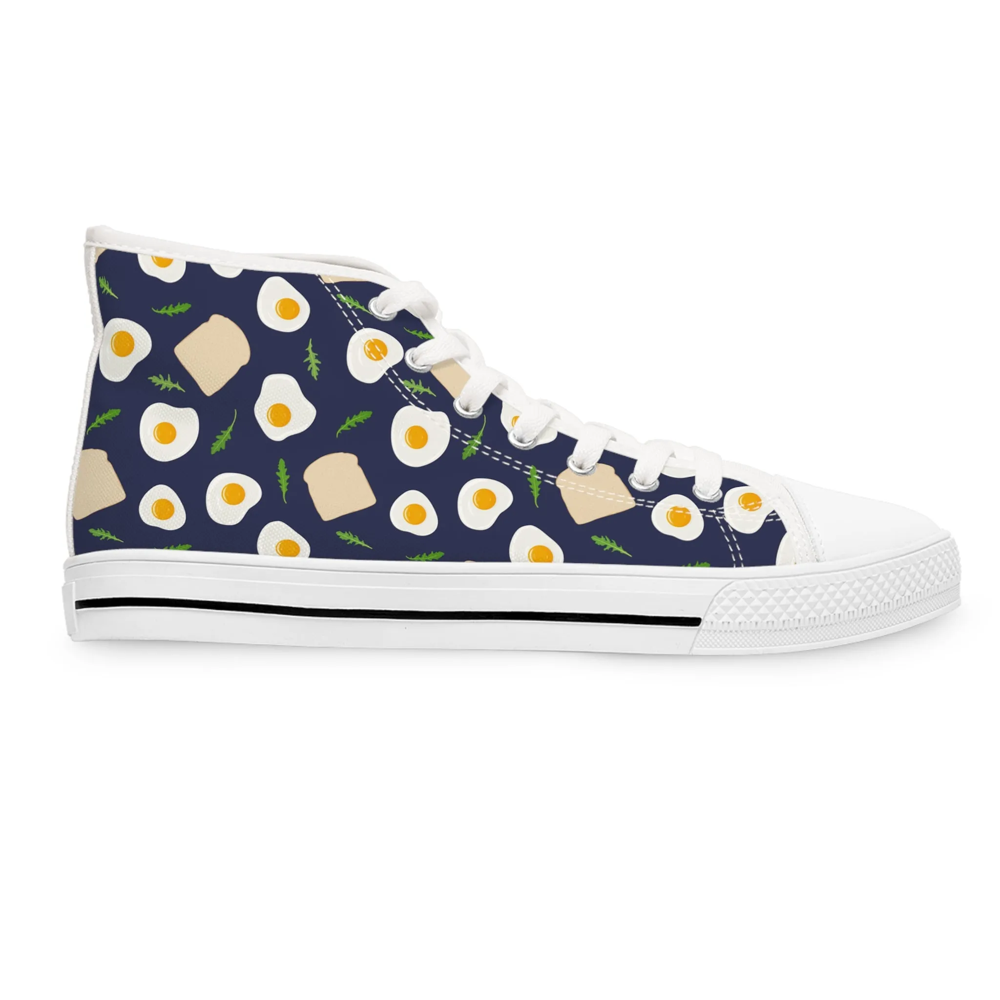 Toast Bread and Eggs Women's High Top Sneakers