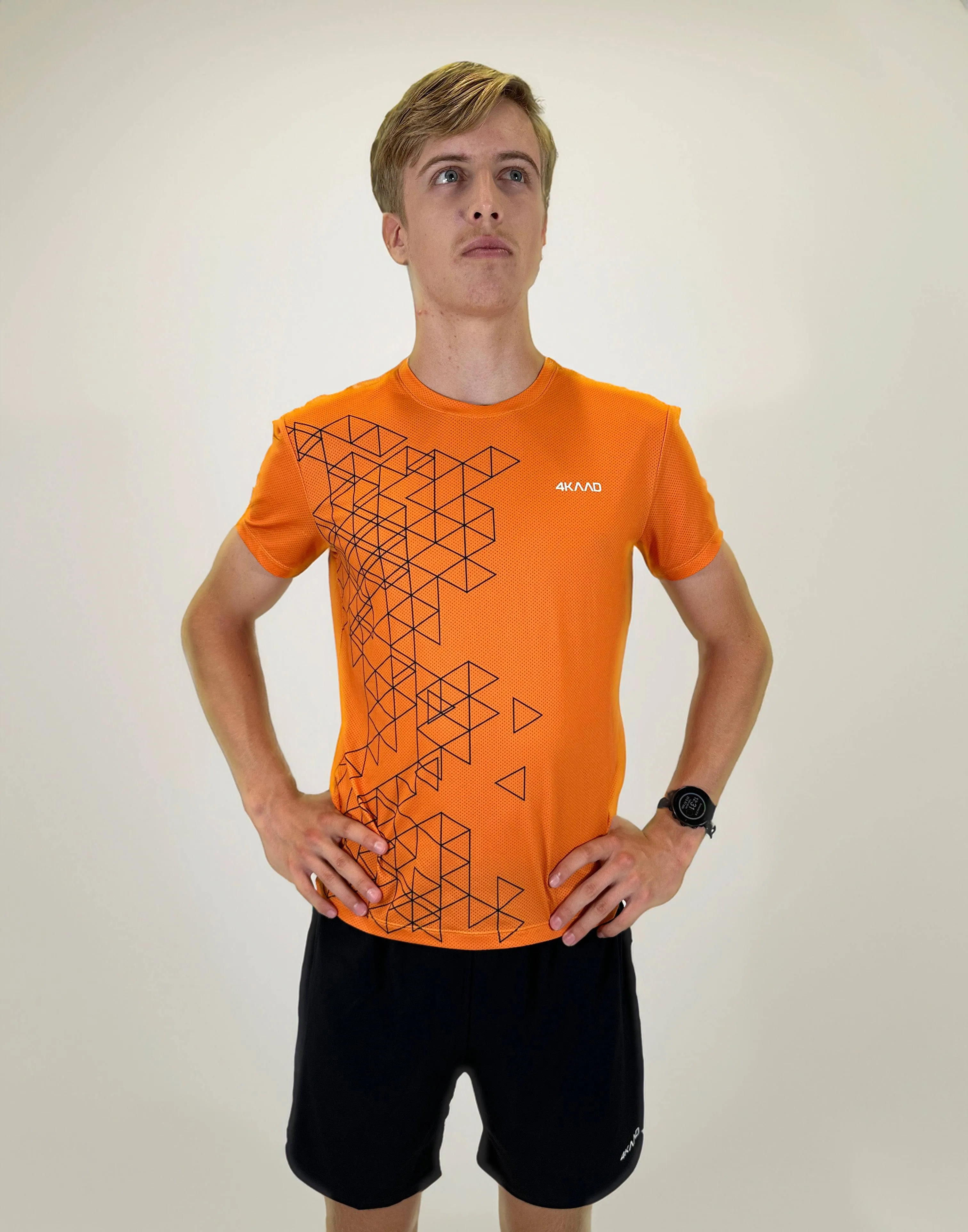 Triangle Men running T-shirt, short sleeve