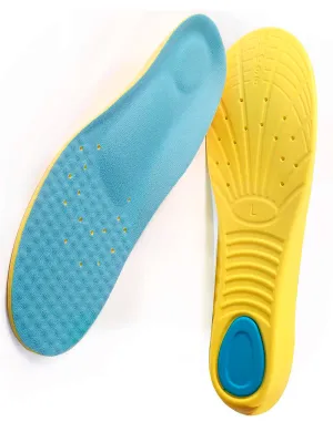 Uisui | Shoes Inserts | Memory Foam Insoles | Shock Absorption | Pain Relief Plantar Fasciitis Arch Supports Breathable PU Sports Feet