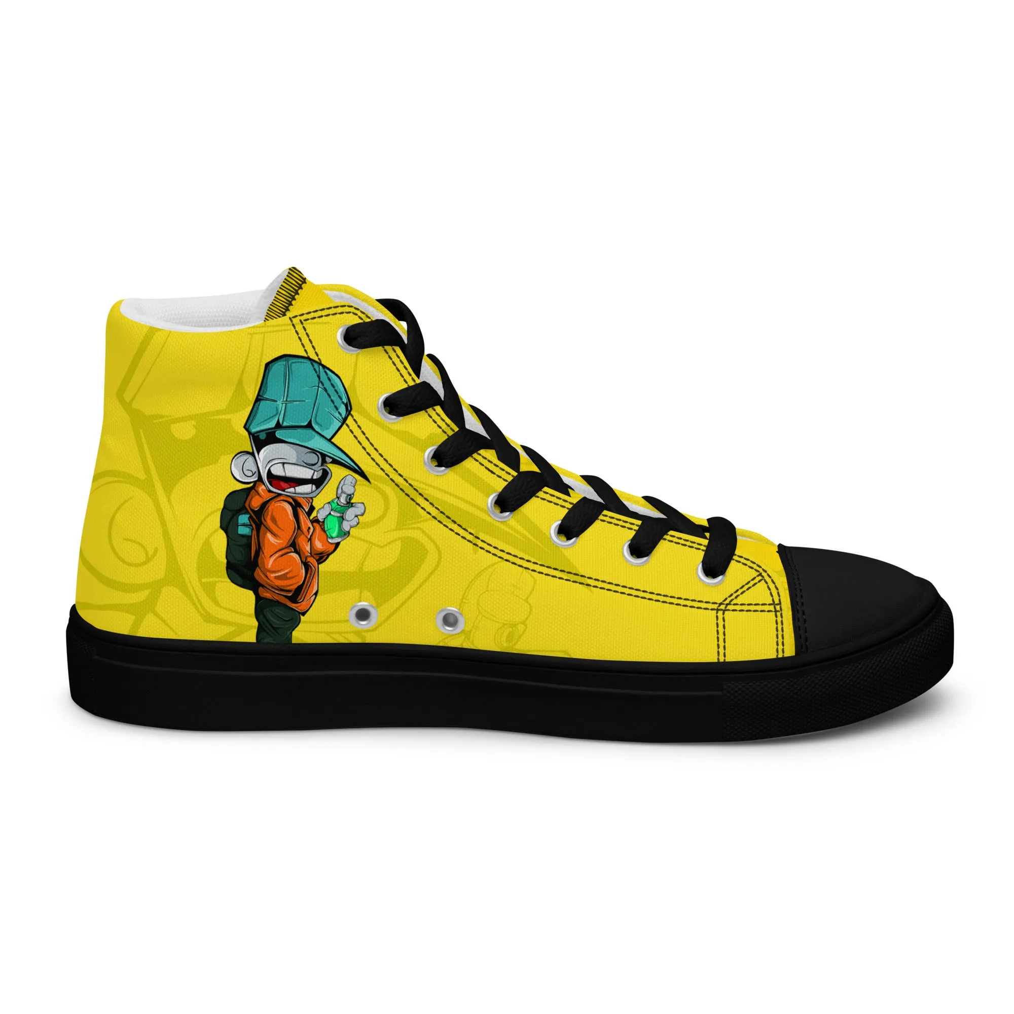 Unisex high top canvas shoes- Sprayer