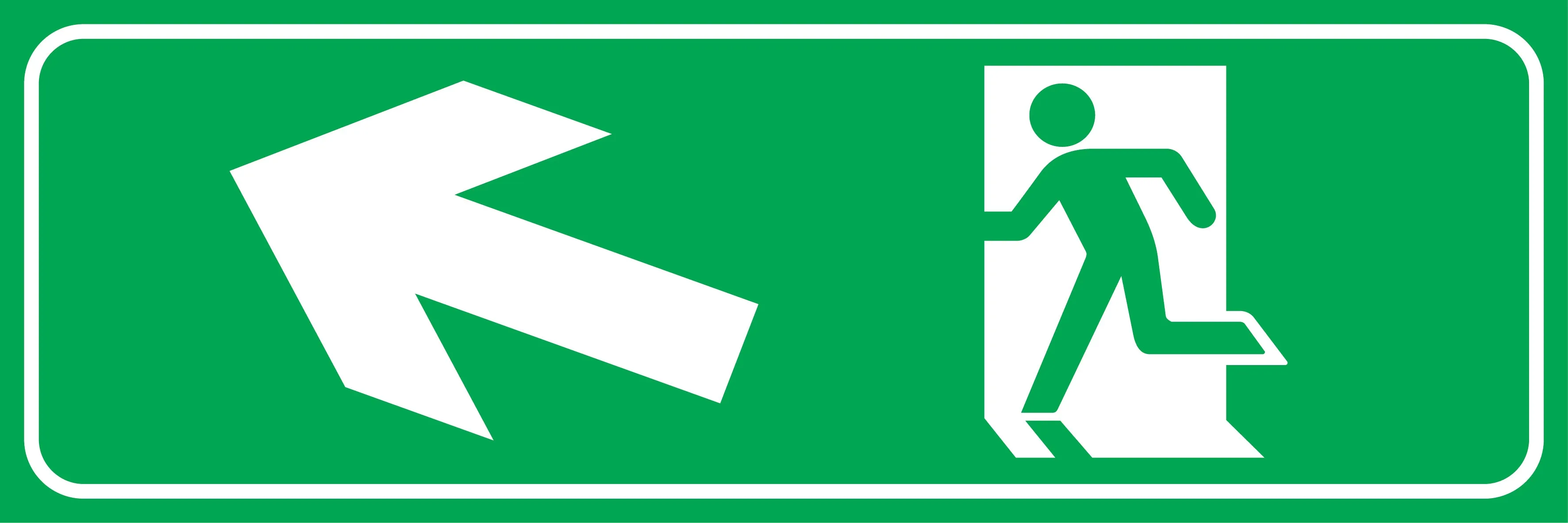 Up Left Arrow Exit Symbol Sign