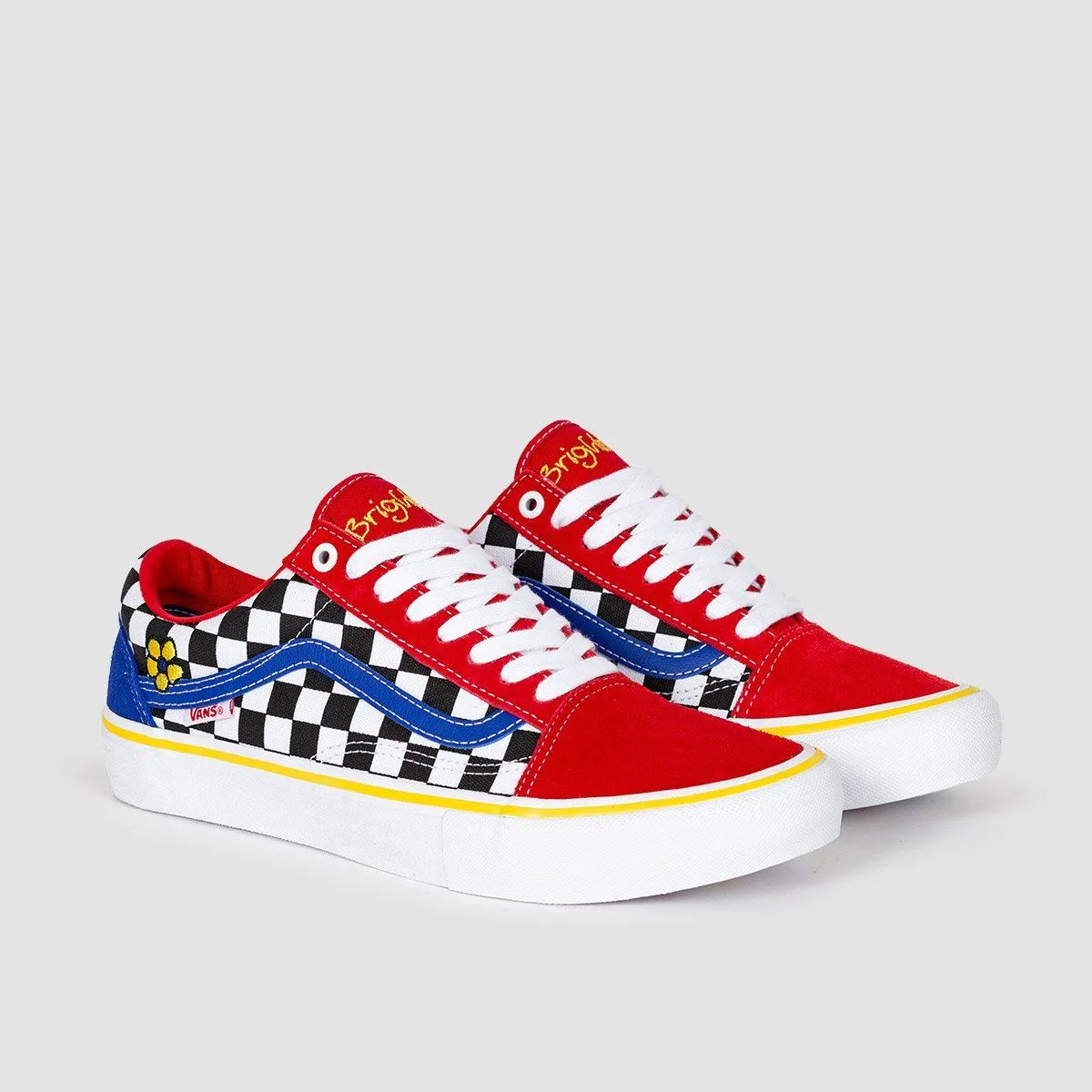 Vans Old Skool Pro Shoes - Brighton Zeuner Red/Checker/Blue